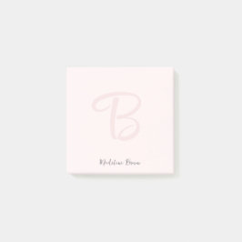 Monogram Rosa Modern minimalistisk kvinnlig kvinn Post-it Block