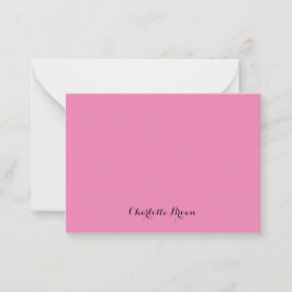 Monogram Rosa Modern minimalistisk kvinnlig kvinna Anteckningskort