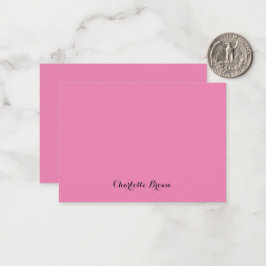 Monogram Rosa Modern minimalistisk kvinnlig kvinna Anteckningskort
