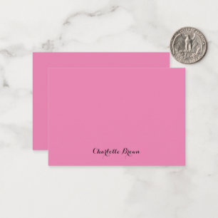 Monogram Rosa Modern minimalistisk kvinnlig kvinna Anteckningskort
