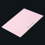 Monogram  Rosa | Modernt, minimalistiskt kvinnligt Anteckningsblock<br><div class="desc">En enkel anpassningsbar i monogram med en modern,  minimalistisk,  handskriven manustypografi i svart på elegantens  rosa. Monogrammet namn kan lätt vara personlig. En personlig gåva eller medhjälp till tillfälle!</div>