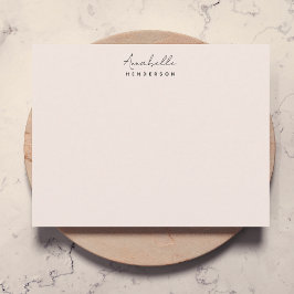 Monogram Rosa | Modernt, minimalistiskt kvinnligt Anteckningskort