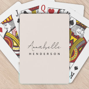 Monogram Rosa Modernt, minimalistiskt kvinnligt Casinokort