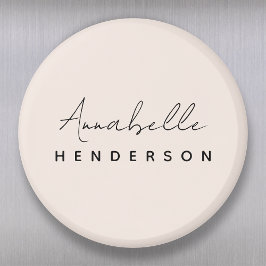 Monogram Rosa | Modernt, minimalistiskt kvinnligt Magnet