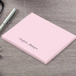 Monogram  Rosa   Modernt, minimalistiskt kvinnligt Post-it Block