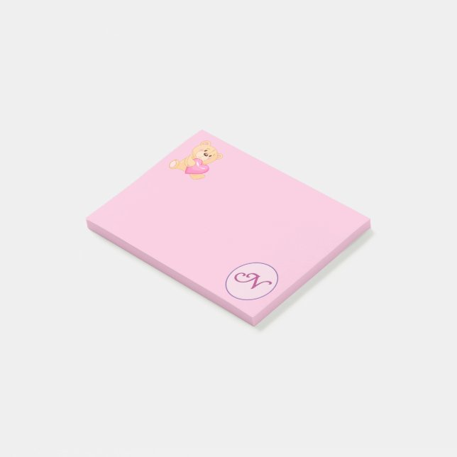 Monogram Rosa N Post-it Block (Vinklad)