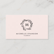 Monogram  Rosa och svart Blommigt Utandning