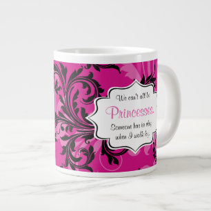 Monogram Rosa och svart rullade jumbo 20 oz.Mugg Mugg