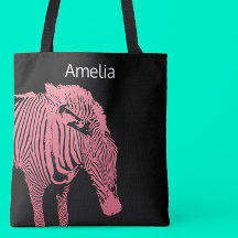 Monogram Rosa och svart Zebra