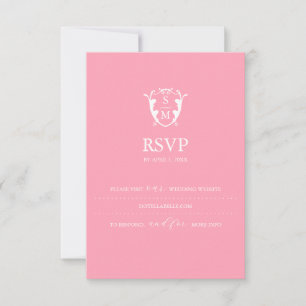 Monogram Rosa OSA kort Bröllop webbplats