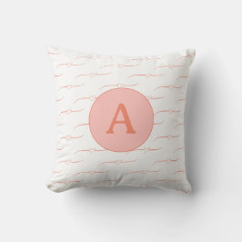 Monogram Rosa Peach (första hörnet) Kudde