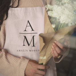 Monogram Rosa Personlig Apron