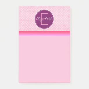 Monogram Rosa Polka dots Post-it Block
