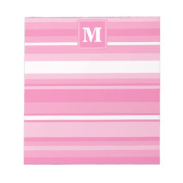 Monogram rosa rand anteckningsblock