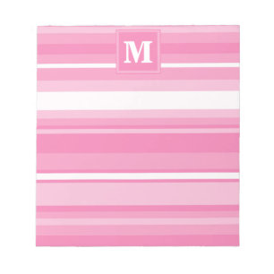 Monogram rosa rand anteckningsblock