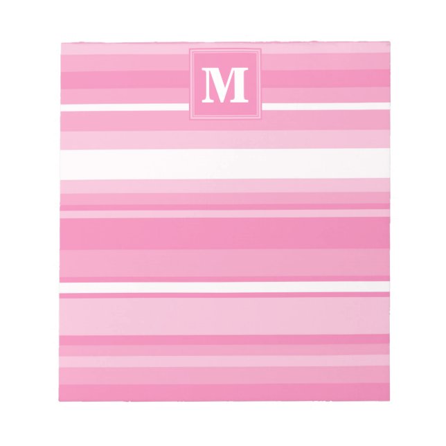 Monogram rosa rand anteckningsblock (Framsida)