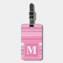 Monogram rosa rand bagagebricka