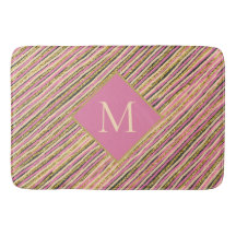 Monogram Rosa Rand Guld Gnistra Glitter