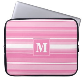 Monogram rosa rand laptop fodral