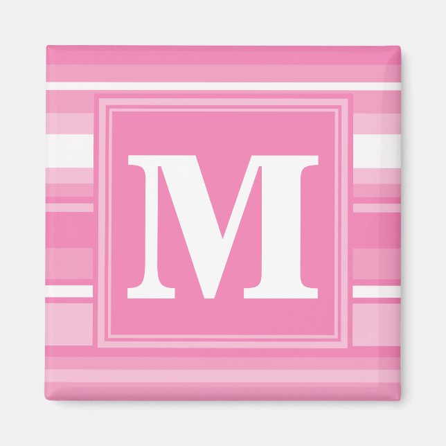 Monogram rosa rand magnet (Framsidan)