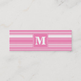 Monogram rosa rand mini visitkort