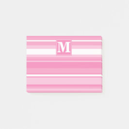 Monogram rosa rand post-it block