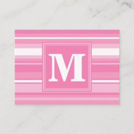 Monogram rosa rand visitkort