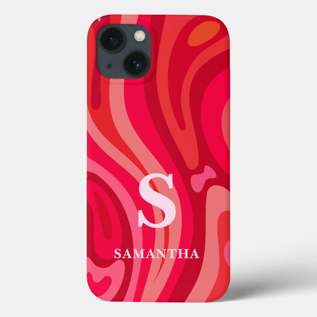 Monogram Rosa Red Mönster (Baksida)