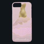 Monogram Rosa - Ro Gold Foil Girly Dress<br><div class="desc">Monogrammad Rosa - Ro Gold Foil Girly Formal Dress Smart Phone Case som du kan lägga till ditt namn i. Kontakta designern om du vill ha ytterligare matchande objekt.</div>