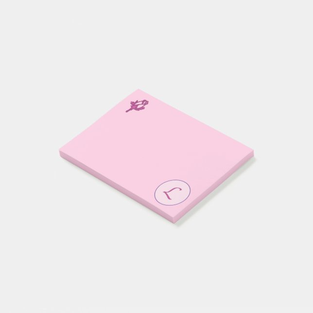 Monogram Rosa ros L Post-it Block (Vinklad)