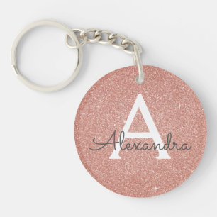 Monogram Rosa ros och Gnistra i Guld