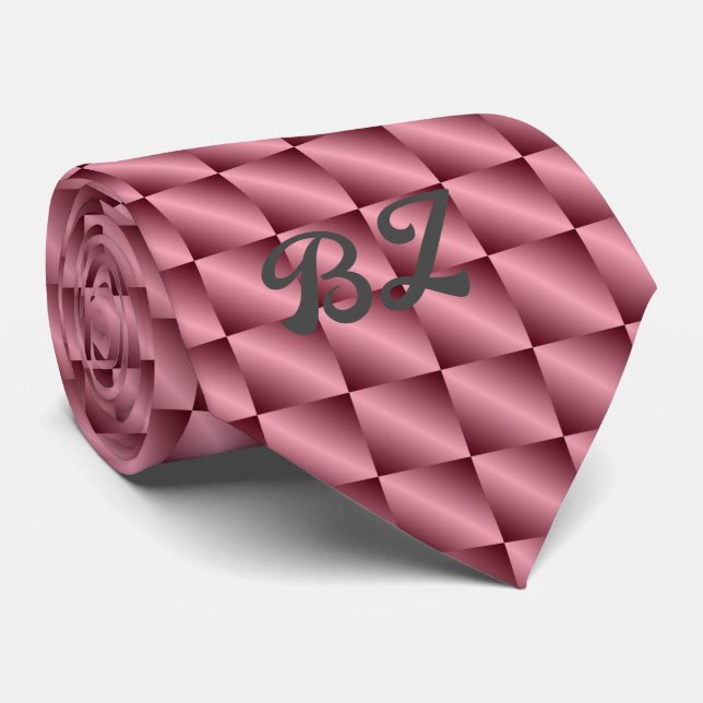 Monogram Rosa Squares Neck Tie Slips (Rullad)