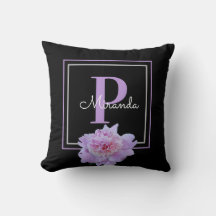 Monogram Rosa, svart, modern