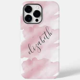 Monogram Rosa Vattenfärg Stänk Bakgrund