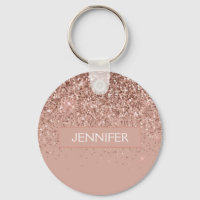 Monogram rosé förgylld glitter & gnista