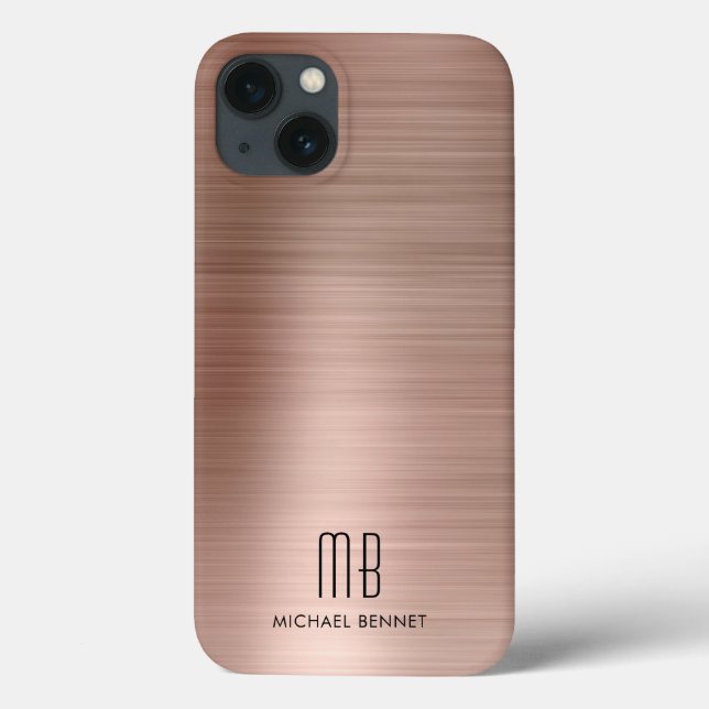 Monogram Roséguld Borstat Metall (Baksida)