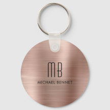 Monogram Roséguld Fals Borstad Metall