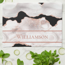 Monogram Roséguld Glitteragat Svart Vitt Virvel