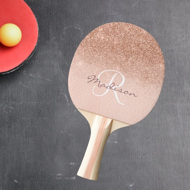 Monogram Roséguld Ombre Pretty Pingisracket (Skapare uppladdad)