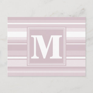 Monogram rosenkvartsränder vykort
