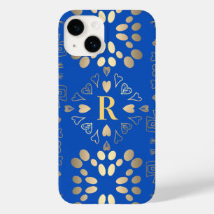 Monogram Royal Blue Guld Mönster
