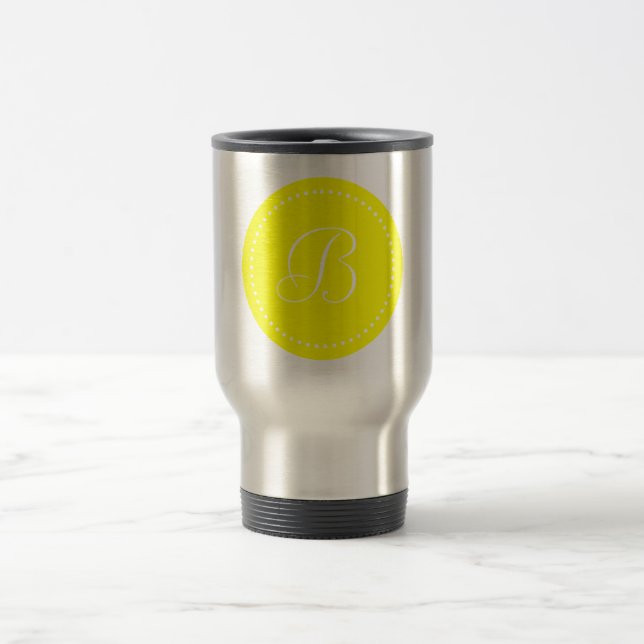 Monogram Rund Gul/Vit Prick Resemugg (Center)