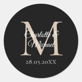 Monogram Runt Klistermärke