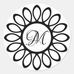 Monogram Runt Klistermärke