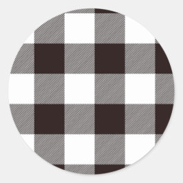 Monogram Rustic-Chic, utlagd runda Runt Klistermärke