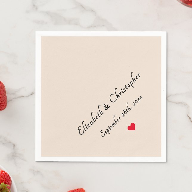 Monogram Rustic Earth Bröllop Date Party Cocktail Pappersservett (Monogram Rustic Earth Wedding Date Party Cocktail Napkins)