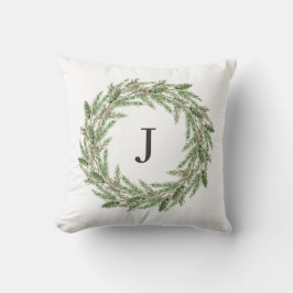 Monogram Rustic Greenery Gräs Wandeene Helgdag Kudde
