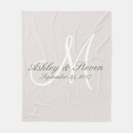 Monogram | Rustic Linen Fleecefilt