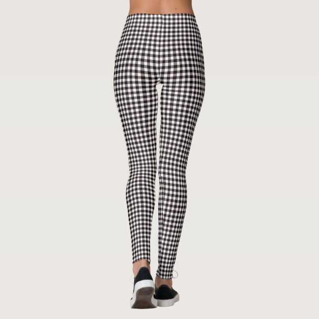 Monogram Rustic Rutig Gingham Kvinnors Leggings (Baksida)