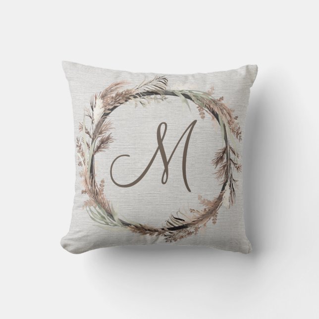 Monogram Rustic WAN Pillow Kudde (Framsida)
